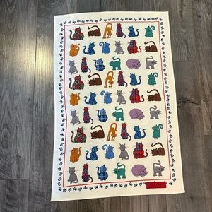 Vintage Tea Towel Tartan Tabbies Scotland